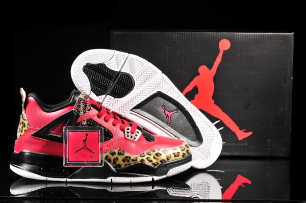 Air Jordan 4 Retro for Men Leopard/Red