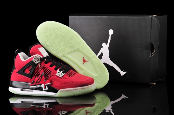 Air Jordan 4 Retro Night Light Red/Black for Women