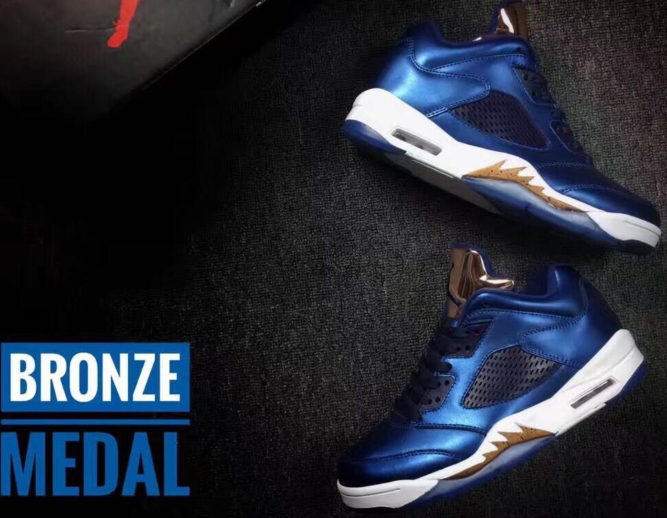 Air Jordan 5 & Jordan V Fluff Navy Blue/Grey White