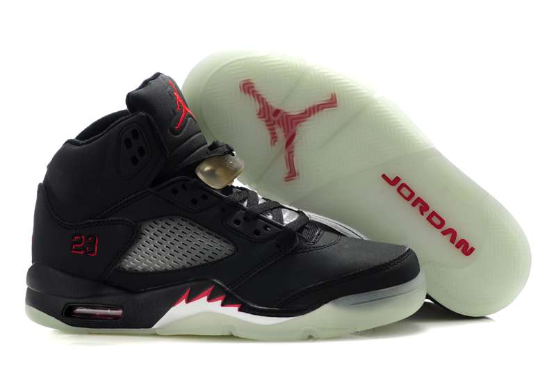 Air Jordan 5 Glow In The Dark Black White