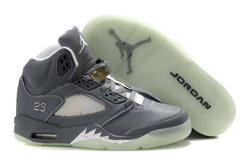 Air Jordan 5 Glow In The Dark Grey White