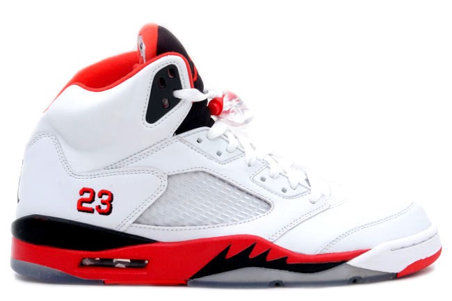 Air Jordan 5 & Jordan V Retro Fire Red (White / Fire Red Black)