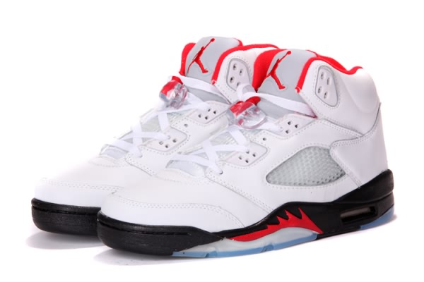Air Jordan 5 V Retro White Black Red for Men