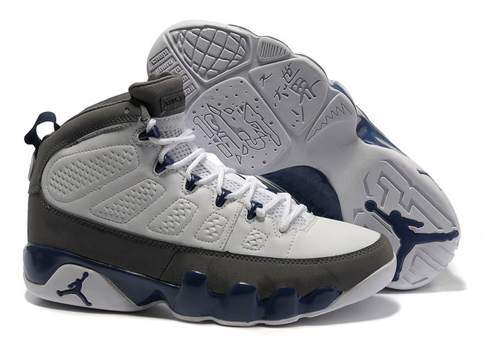Air Jordan 9 Medium Grey/White French Blue Cool Grey | Air Jordan IX