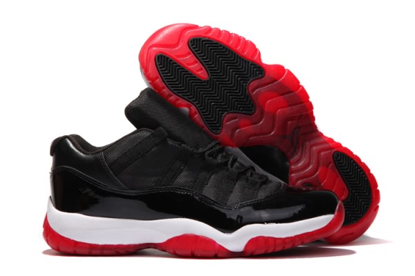 Air Jordan Retro 11 Low Black Red for Men