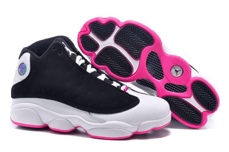 Air Jordan Retro 13 Fur for Women Black/Pink