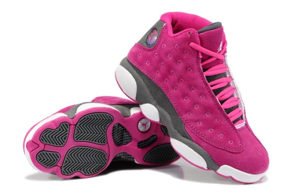 Air Jordan Retro 13 Fur for Women Pink/Grey