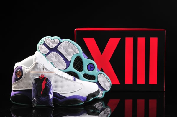 Air Jordan Retro 13 for Women White/Purple