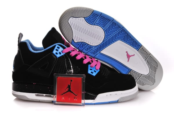 Air Jordan Retro 4 Black/Pink for Women