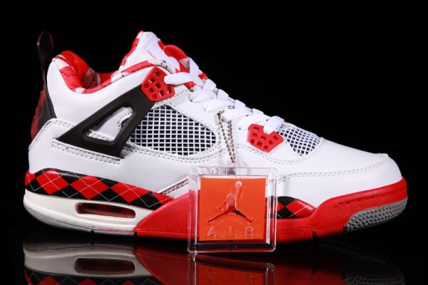 Air Jordan Retro 4 Free White/Black/Red for Men
