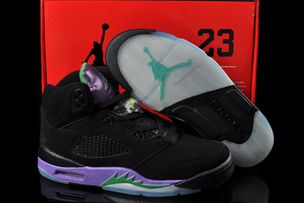 Air Jordan Retro 5 Hardcover for Women Black/Purple