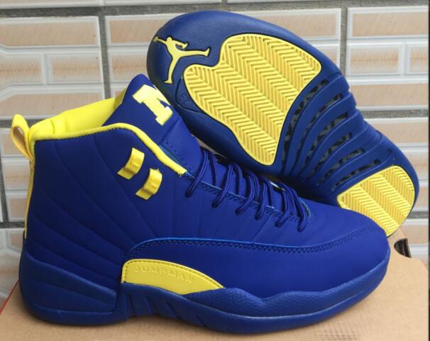 New Air Jordan 12 & Jordan xii Retro Obsidian/White French Blue University Blue