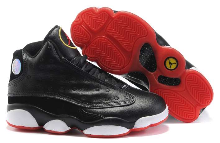 Women Air Jordan 13 Black White Red | Air Jordan XIII