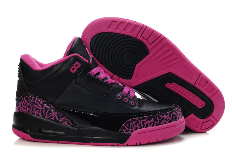 Women Air Jordan 3 Black Peach