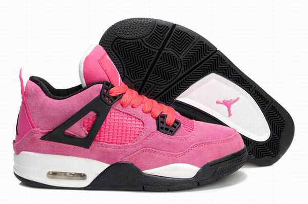 Women Air Jordan 4 Pink Red White