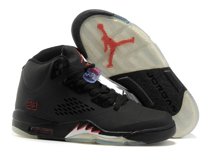 Women Air Jordan 5 & Jordan V Black/Varsity Red