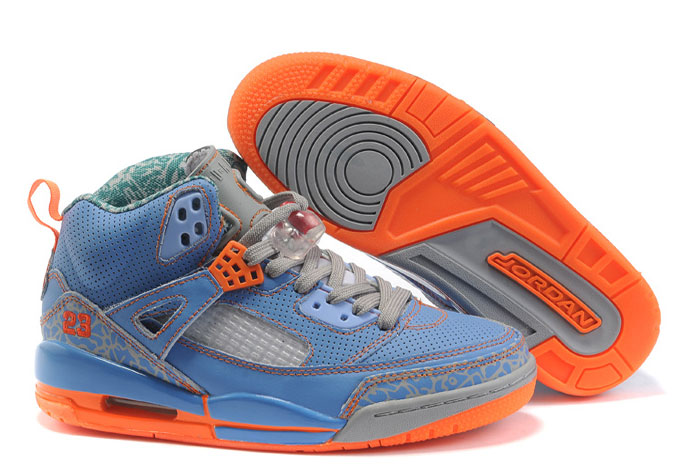 Women Air Jordans 3.5 Blue Grey Orange