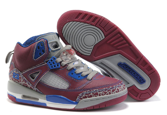 Women Air Jordans 3.5 Burgundy Blue Grey