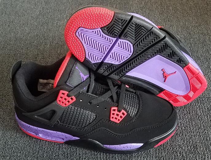 Women Air Jordans 3.5 Embroidery Black Purple