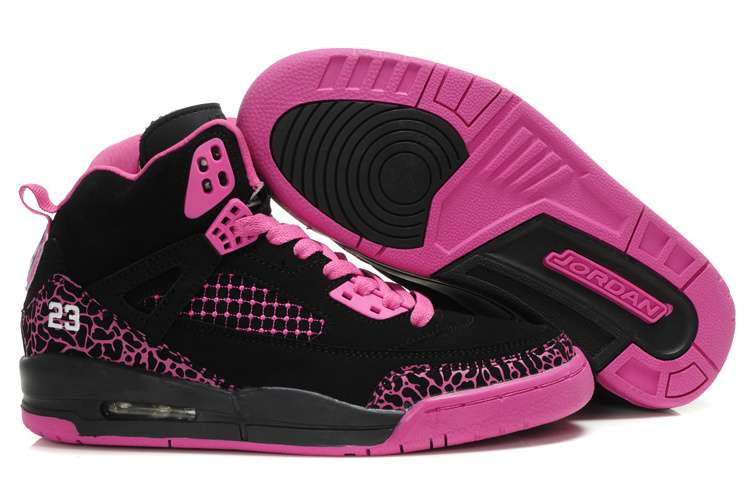 Women Air Jordans 3.5 Embroidery Pink Black