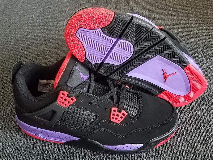 Women Air Jordans 4 Black Pink
