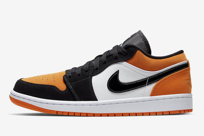 Air Jordan 1 Low AJ1 Black/Orange-White 553558-128