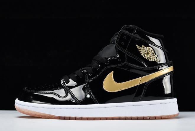 Air Jordan 1 Retro High OG Black/Metallic Gold Patent Leather 555088-019