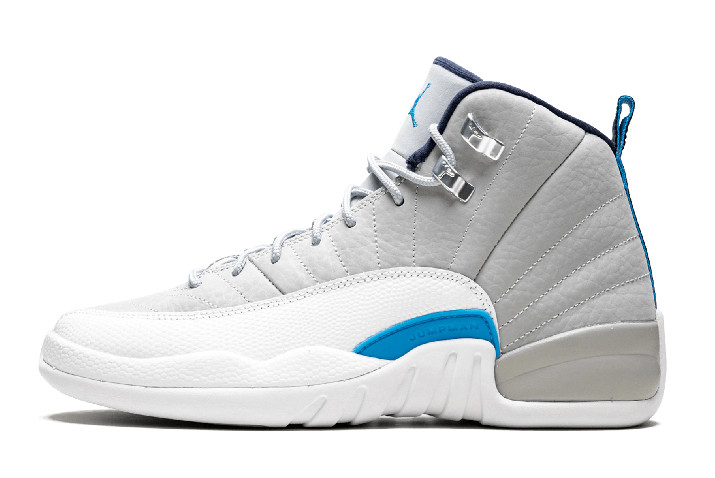 Air Jordan 12 Retro BG Wolf Grey/White-University Blue 153265-007