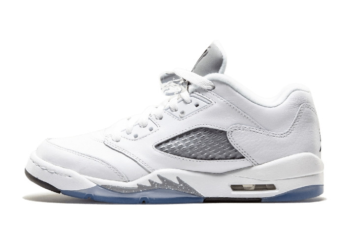 Air Jordan 5 Retro Low GS White/Wolf Grey/Metallic Silver 819172-122