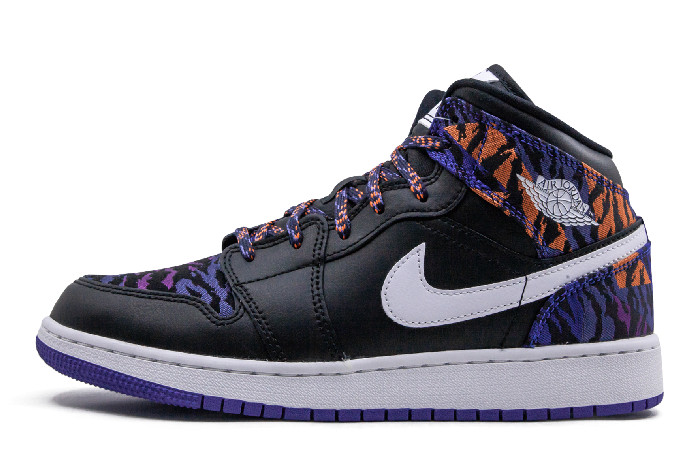 Cheap Air Jordan 1 Mid SE AJ1 Tiger Print AV5174-005 For Sale