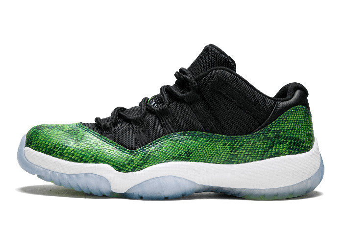 Cheap Air Jordan 11 Retro Low AJ11 Green Snakeskin 528895-033 For Sale