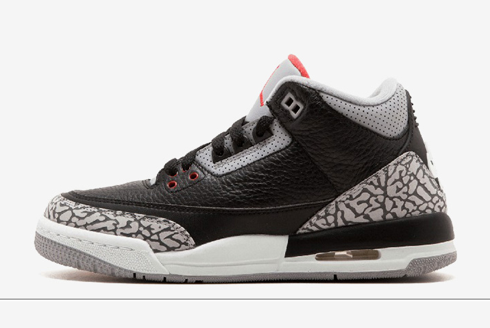 Cheap Air Jordan Retro 3 III Black/Cement Grey