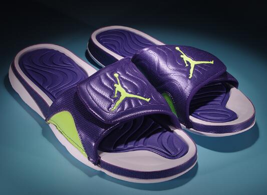 Jordan Hydro 4 Retro Purple/Green-White Sandals 705163-012 For Sale