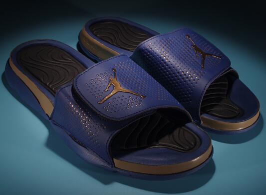 Jordan Hydro 5 Retro Navy Blue/Metallic Gold 820257-425 For Sale