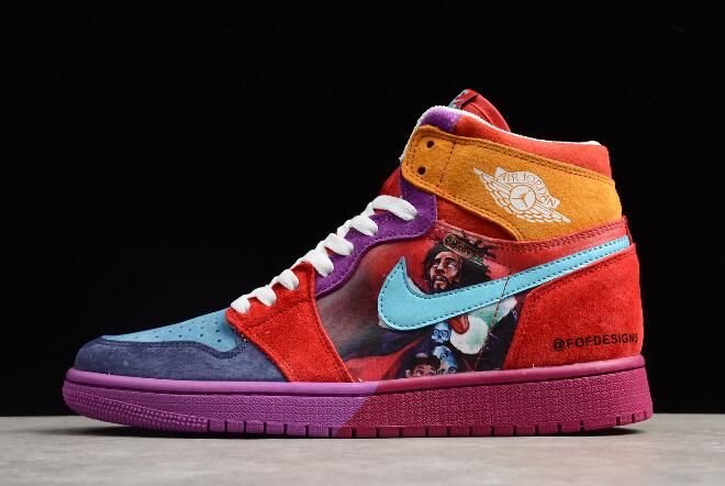 New Air Jordan 1 High Pirate Multi-Color 558059-101 Free Shipping