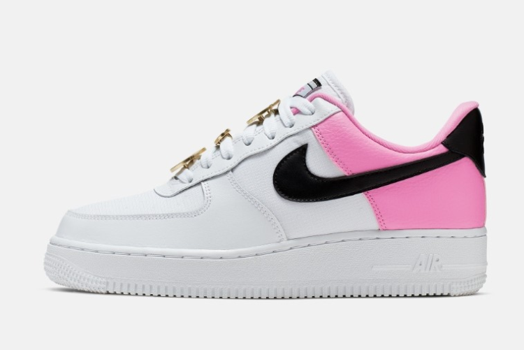 Nike Wmns Air Force 1 AF1 White/Pink-Black AA0287-107 For Sale