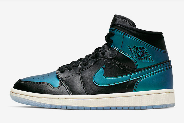 WMNS Air Jordan 1 Mid AJ1 Metallic Turquoise BQ6472-009